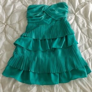 TCEC Tiffany blue strapless ruffle dress